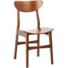 Safavieh Home Lucca Retro Natural Dining Chair, Set of 2, Wood(Walnut)