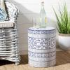 Safavieh Home Parri Blue and White Ceramic 18-inch Indoor/Outdoor Garden Stool Side Table