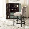 Safavieh Hudson Collection Addo Ring Counter Stool, Charcoal(Beige)