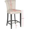 Safavieh Hudson Collection Addo Ring Counter Stool, Charcoal(Beige)