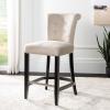 Safavieh Hudson Collection Addo Ring Counter Stool, Charcoal(Beige)