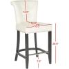 Safavieh Hudson Collection Addo Ring Counter Stool, Charcoal(Flat Cream)