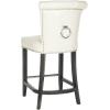 Safavieh Hudson Collection Addo Ring Counter Stool, Charcoal(Flat Cream)
