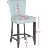 Safavieh Hudson Collection Addo Ring Counter Stool, Charcoal(Sky Blue)