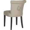 Safavieh Mercer Collection Carol Charcoal Linen Ring Dining Chair(Oyster Grey)