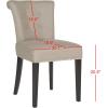 Safavieh Mercer Collection Carol Charcoal Linen Ring Dining Chair(Oyster Grey)