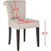Safavieh Mercer Collection Carol Charcoal Linen Ring Dining Chair(Taupe)