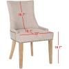 Safavieh Mercer Collection Lester Dining Chairs, Zebra Grey, Set of 2(Birch)