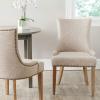 Safavieh Mercer Collection Lester Dining Chairs, Zebra Grey, Set of 2(Birch)