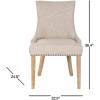 Safavieh Mercer Collection Lester Dining Chairs, Zebra Grey, Set of 2(Birch)