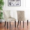Safavieh Mercer Collection Lester Dining Chairs, Zebra Grey, Set of 2(Grey)