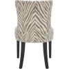 Safavieh Mercer Collection Lester Dining Chairs, Zebra Grey, Set of 2(Grey)