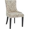 Safavieh Mercer Collection Lester Dining Chairs, Zebra Grey, Set of 2(Grey)