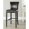 Safavieh Mercer Collection Seth Black Leather 25.9-inch Bar Stool(Black)