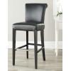 Safavieh Mercer Collection Seth Black Leather 25.9-inch Bar Stool(Black)