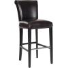 Safavieh Mercer Collection Seth Black Leather 25.9-inch Bar Stool(Brown)