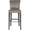 Safavieh Mercer Collection Seth Black Leather 25.9-inch Bar Stool(Clay)