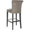 Safavieh Mercer Collection Seth Black Leather 25.9-inch Bar Stool(Clay)