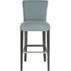 Safavieh Mercer Collection Seth Black Leather 25.9-inch Bar Stool(Sky Blue)