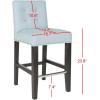 Safavieh Mercer Collection Thompson Cream Leather 25.8-inch Counter Stool(Blue)