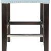 Safavieh Mercer Collection Thompson Cream Leather 25.8-inch Counter Stool(Blue)