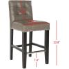 Safavieh Mercer Collection Thompson Cream Leather 25.8-inch Counter Stool(Clay)