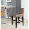 Safavieh Mercer Collection Thompson Cream Leather 25.8-inch Counter Stool(Clay)