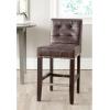 Safavieh Mercer Collection Thompson Cream Leather 25.8-inch Counter Stool(Clay)