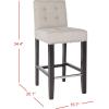 Safavieh Mercer Collection Thompson Cream Leather 25.8-inch Counter Stool(Taupe)