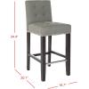 Safavieh Mercer Collection Thompson Cream Leather 25.8-inch Counter Stool(grey)