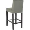 Safavieh Mercer Collection Thompson Cream Leather 25.8-inch Counter Stool(grey)