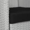 Safavieh Outdoor Collection 4 Piece Mojavi Wicker Patio Set, Grey/Black(Grey / Black)