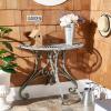 Safavieh Outdoor Collection Annalise Antique White Accent Table(Antique Dark Green)