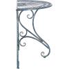 Safavieh Outdoor Collection Annalise Antique White Accent Table(Mossy Blue)