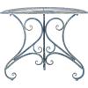 Safavieh Outdoor Collection Annalise Antique White Accent Table(Mossy Blue)