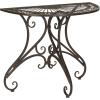 Safavieh Outdoor Collection Annalise Antique White Accent Table(Rustic Brown)