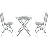 Safavieh Outdoor Collection Belen Antique Blue 3-Piece Bistro Set(Antique Dark Green)