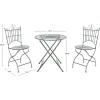 Safavieh Outdoor Collection Belen Antique Blue 3-Piece Bistro Set(Antique Dark Green)