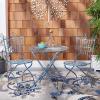 Safavieh Outdoor Collection Belen Antique Blue 3-Piece Bistro Set(Mossy Blue)