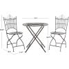 Safavieh Outdoor Collection Belen Antique Blue 3-Piece Bistro Set(Rust)