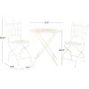 Safavieh Outdoor Collection Belen Antique Blue 3-Piece Bistro Set(White)
