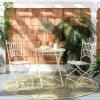 Safavieh Outdoor Collection Belen Antique Blue 3-Piece Bistro Set(White)