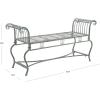 Safavieh Outdoor Collection Brielle Victorian Antique Blue Bench(Antique Dark Green)