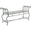 Safavieh Outdoor Collection Brielle Victorian Antique Blue Bench(Antique Dark Green)