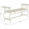 Safavieh Outdoor Collection Brielle Victorian Antique Blue Bench(Antique White)
