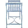 Safavieh Outdoor Collection Brielle Victorian Antique Blue Bench(Mossy Blue)