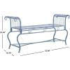 Safavieh Outdoor Collection Brielle Victorian Antique Blue Bench(Mossy Blue)