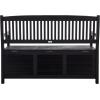 Safavieh Outdoor Collection Brisbane Grey Storage Bench(Black)