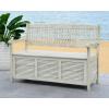 Safavieh Outdoor Collection Brisbane Grey Storage Bench(Distressed/White)