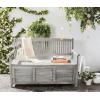 Safavieh Outdoor Collection Brisbane Grey Storage Bench(Grey)
